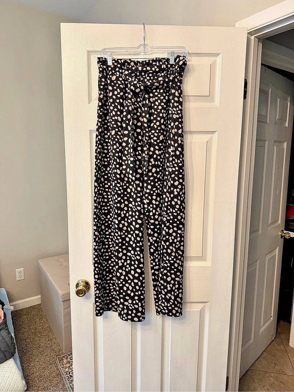 mi ami Women's Wide Leg Animal Print Pants
